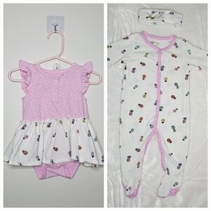 Carter's Pink and White Baby Outfit Set